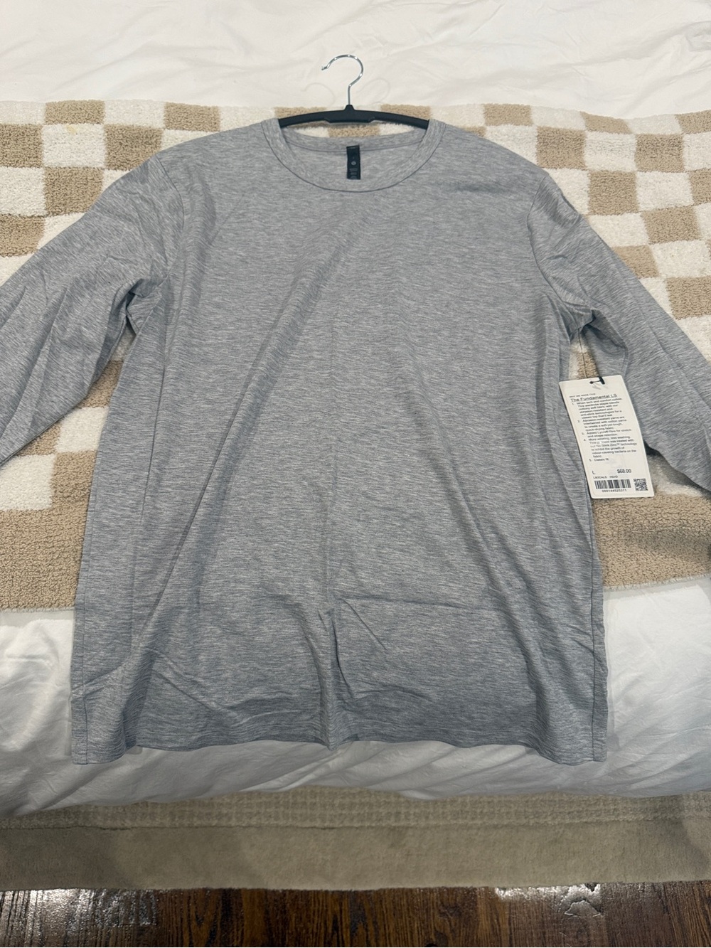 lululemon athletica Heather Gray Long Sleeve Crew Tee - New w/tag